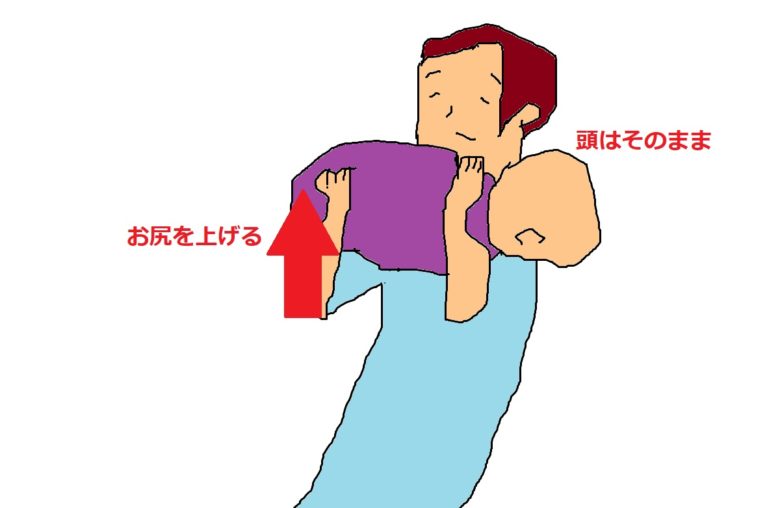 吐き戻さないゲップのさせ方