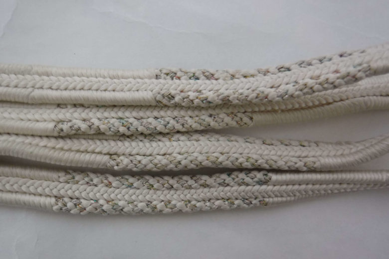 大江戸骨董市戦利品　白の帯締め