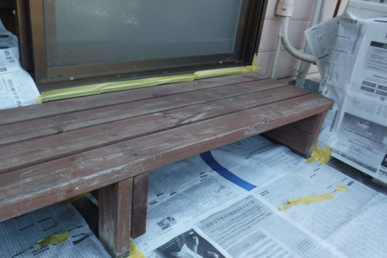 冷房室外機もマスキング