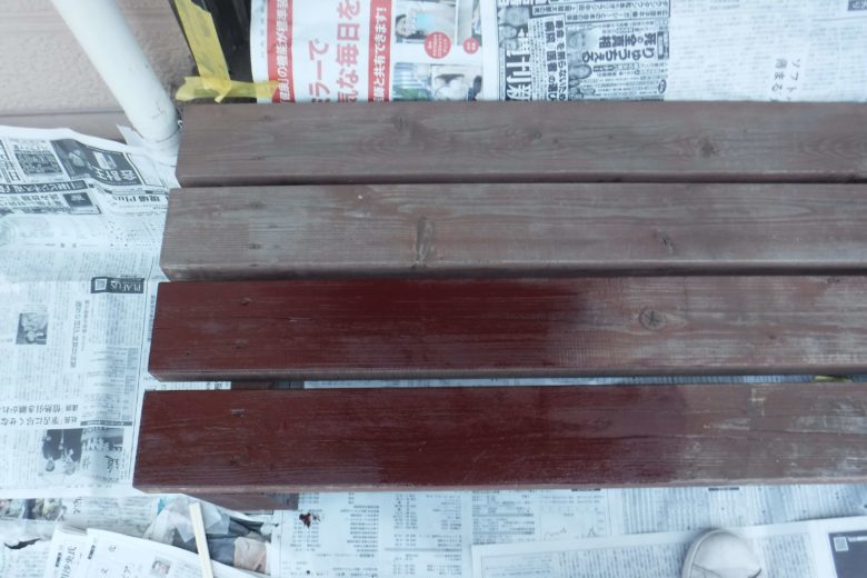 塗装前と後の色