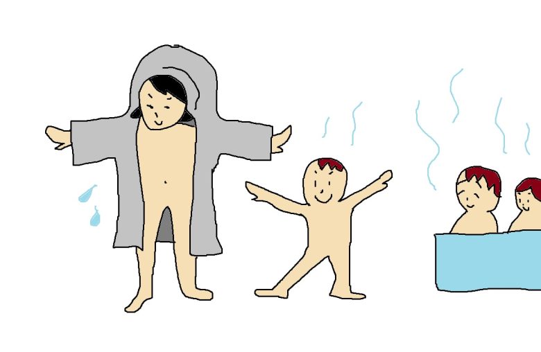 大人用バスローブでワンオペ風呂に勝つ